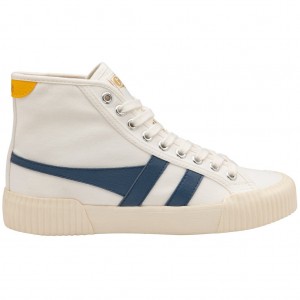 Gola Vegan Classics Rally High Plimsoll Sneakers Branco Portugal | RKAN39406