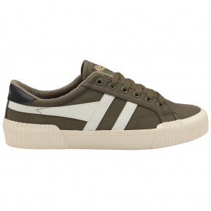 Gola Vegan Classics Rally Plimsoll Sneakers Caqui Branco Pretas Portugal | HXPD87045