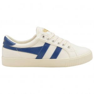 Gola Vegan Classics Tennis Mark Cox Sneakers Branco Azuis Portugal | TAIU74918