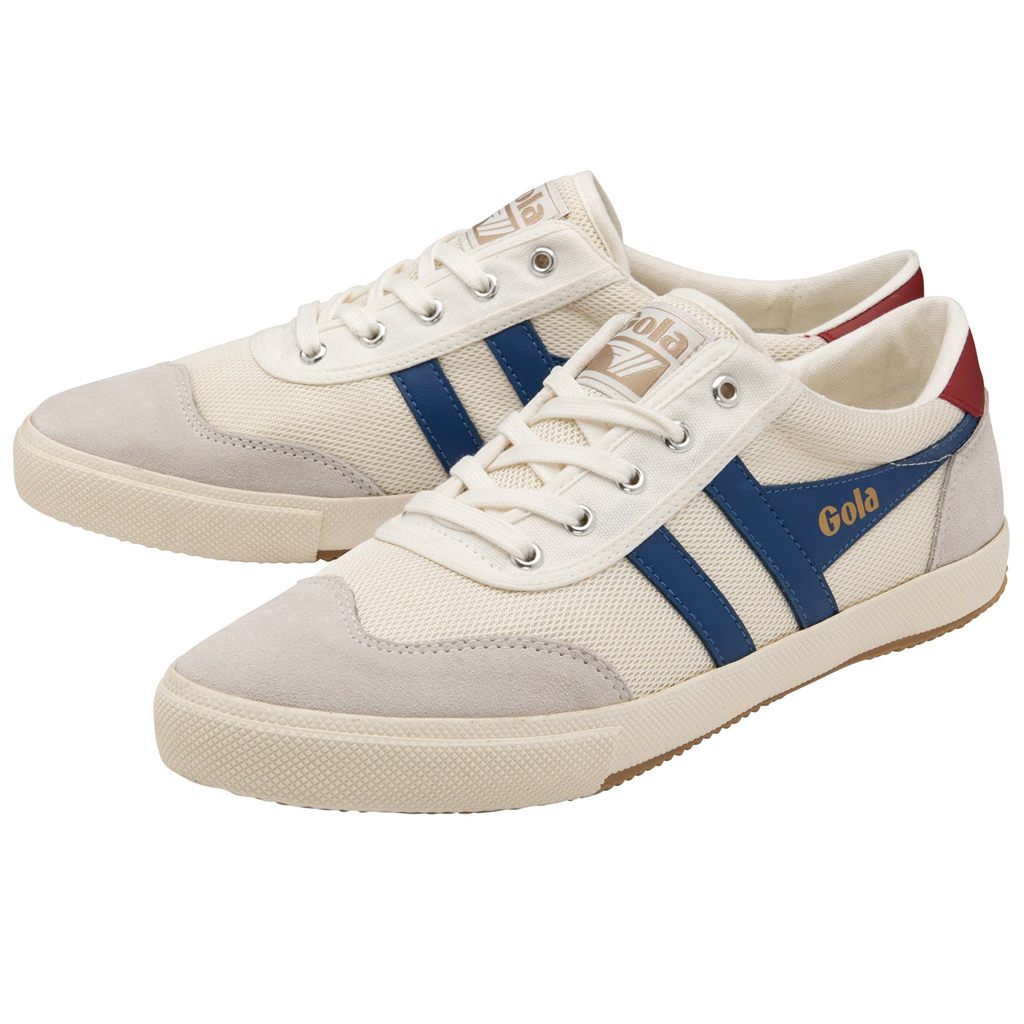 Gola Classics Badminton Mesh Plimsoll Sneakers Branco Azuis Vermelhas Escuro Portugal | YWJC25716