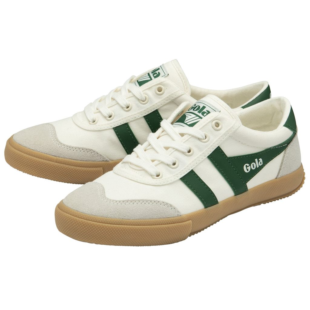 Gola Classics Badminton Plimsoll Sneakers Branco Verdes Portugal | AXWB24085