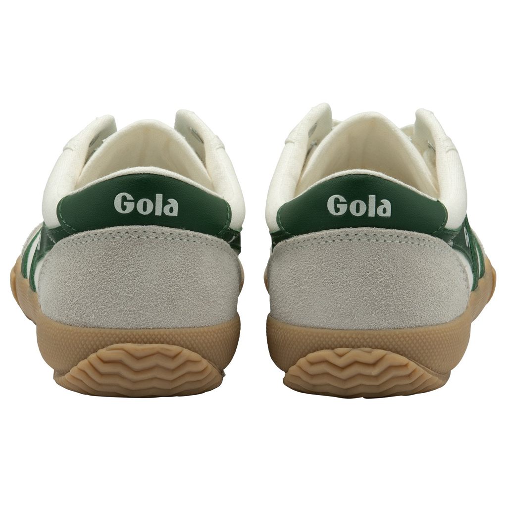 Gola Classics Badminton Plimsoll Sneakers Branco Verdes Portugal | AXWB24085