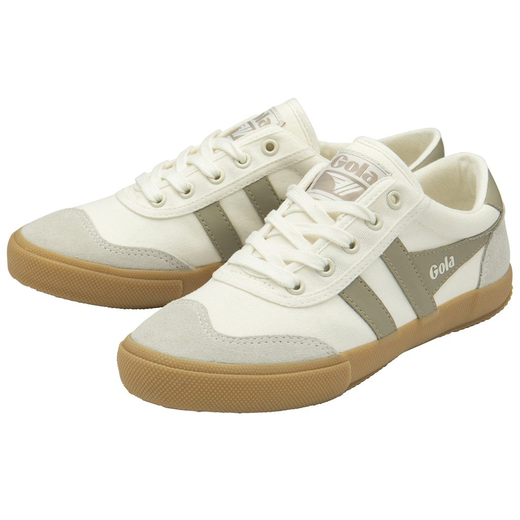Gola Classics Badminton Plimsoll Sneakers Branco Cinzentas Portugal | RANY50817