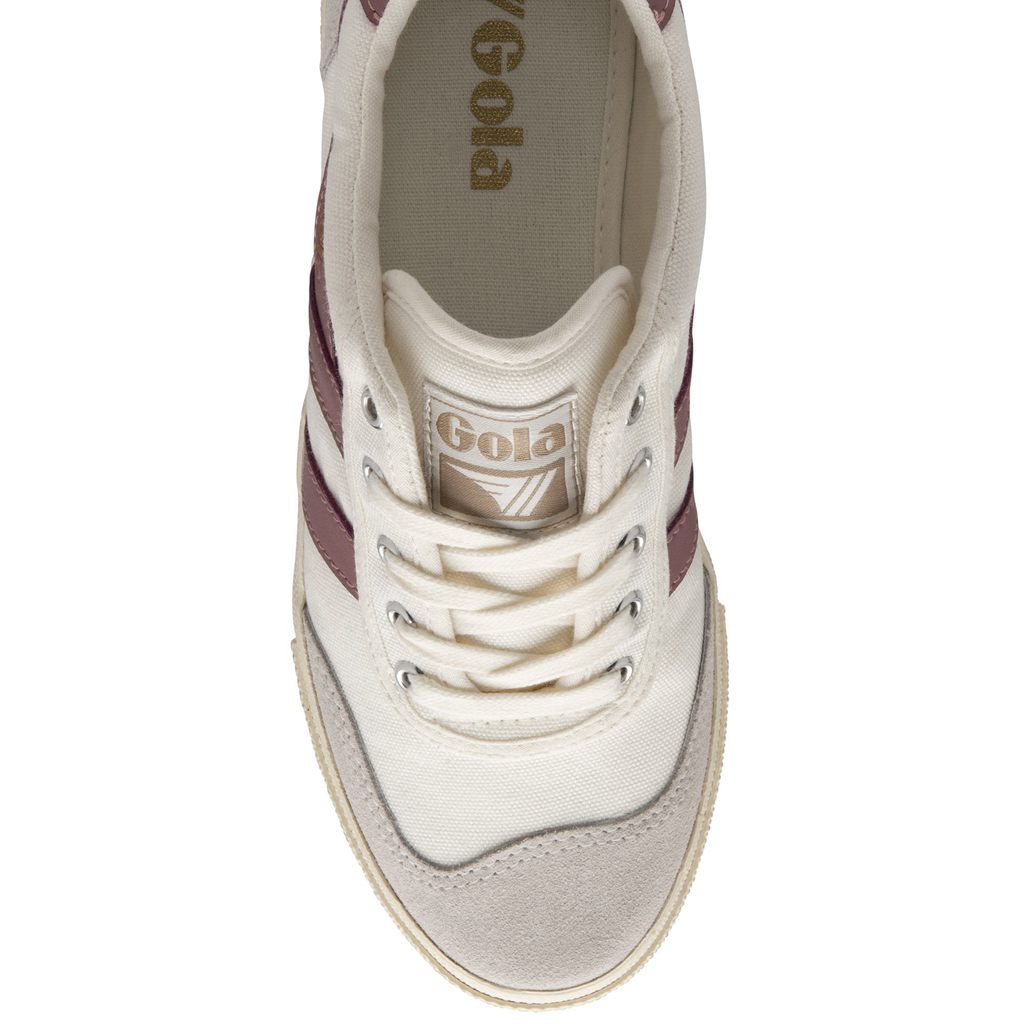 Gola Classics Badminton Plimsoll Sneakers Branco Rosa Portugal | FQKS85291