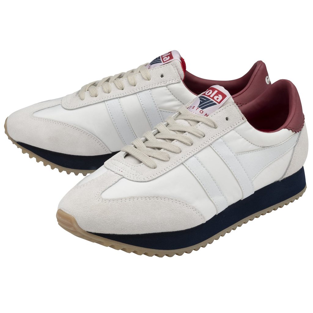 Gola Classics Boston '78 Sneakers Branco Azul Marinho Vermelhas Escuro Portugal | FPIB57628