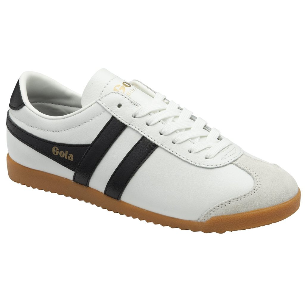 Gola Classics Bullet Leather Sneakers Branco Pretas Portugal | NGLK92164
