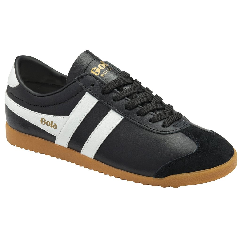 Gola Classics Bullet Leather Sneakers Pretas Branco Portugal | ZMIJ03852