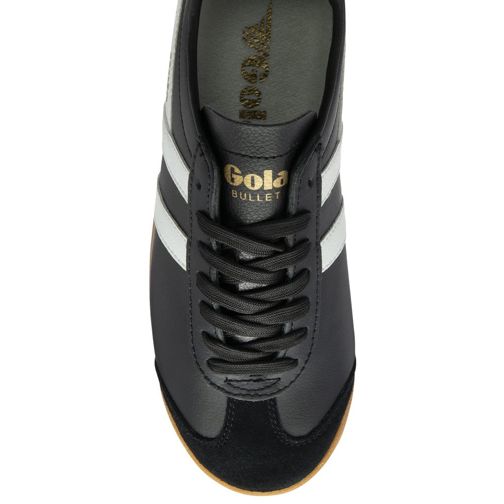 Gola Classics Bullet Leather Sneakers Pretas Branco Portugal | ZMIJ03852