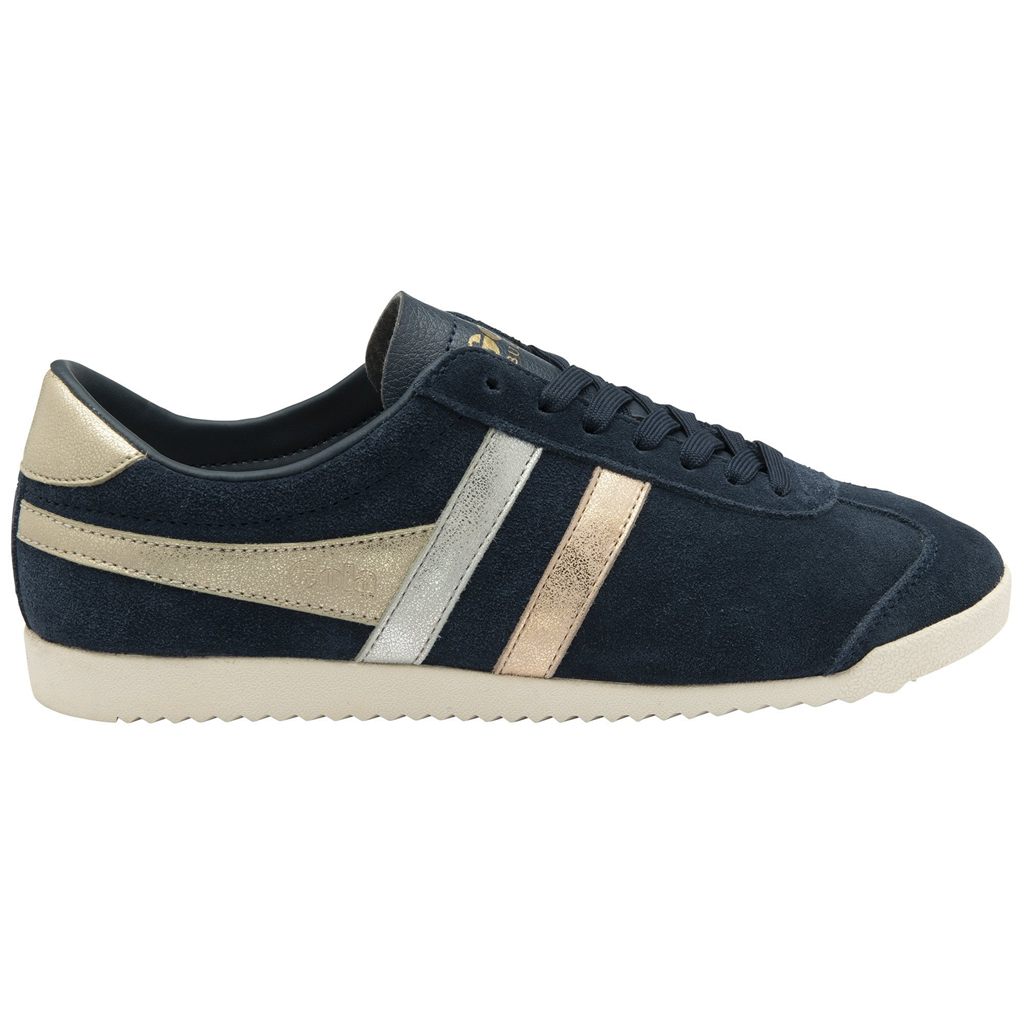 Gola Classics Bullet Mirror Trident Sneakers Azul Marinho Prateadas Douradas Portugal | REIO46129
