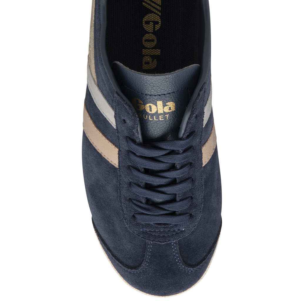 Gola Classics Bullet Mirror Trident Sneakers Azul Marinho Prateadas Douradas Portugal | REIO46129