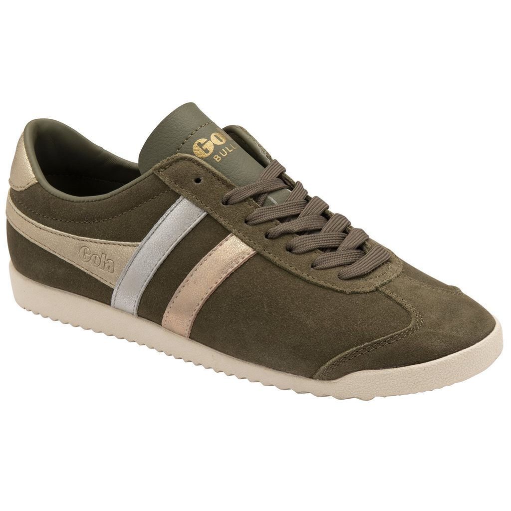 Gola Classics Bullet Mirror Trident Sneakers Caqui Prateadas Douradas Portugal | VONE94602