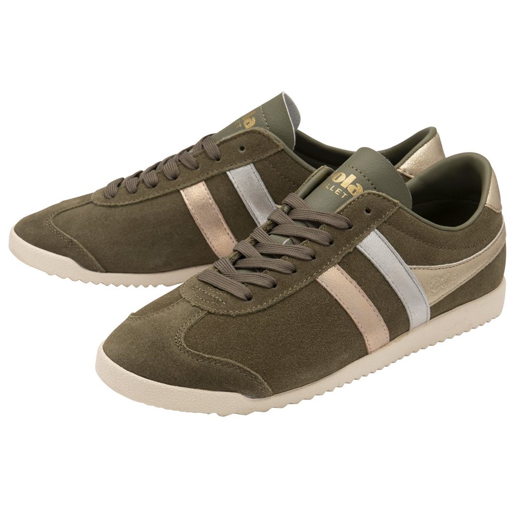 Gola Classics Bullet Mirror Trident Sneakers Caqui Prateadas Douradas Portugal | VONE94602