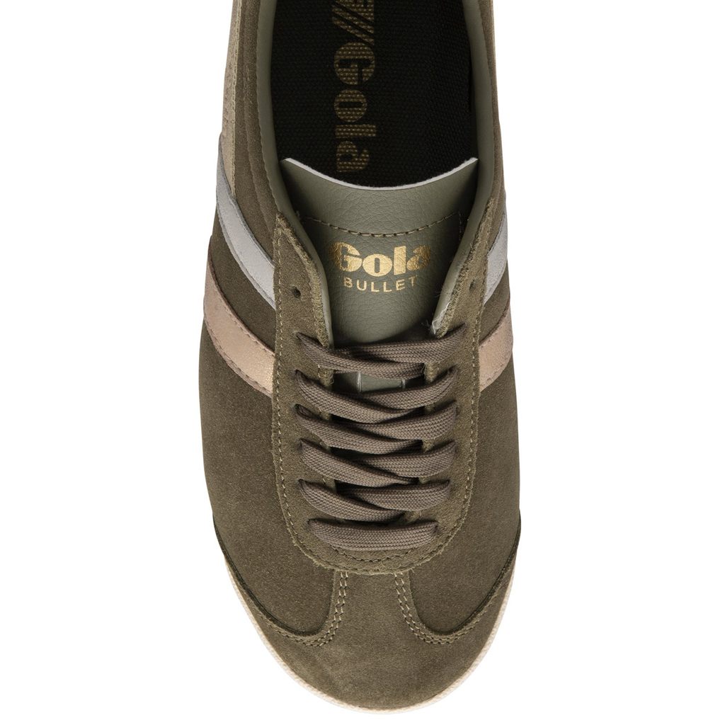 Gola Classics Bullet Mirror Trident Sneakers Caqui Prateadas Douradas Portugal | VONE94602