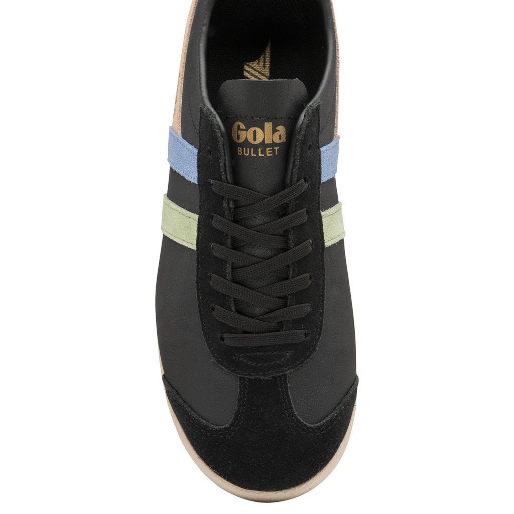 Gola Classics Bullet Trident Sneakers Pretas Verdes Azuis Portugal | QPUL65920