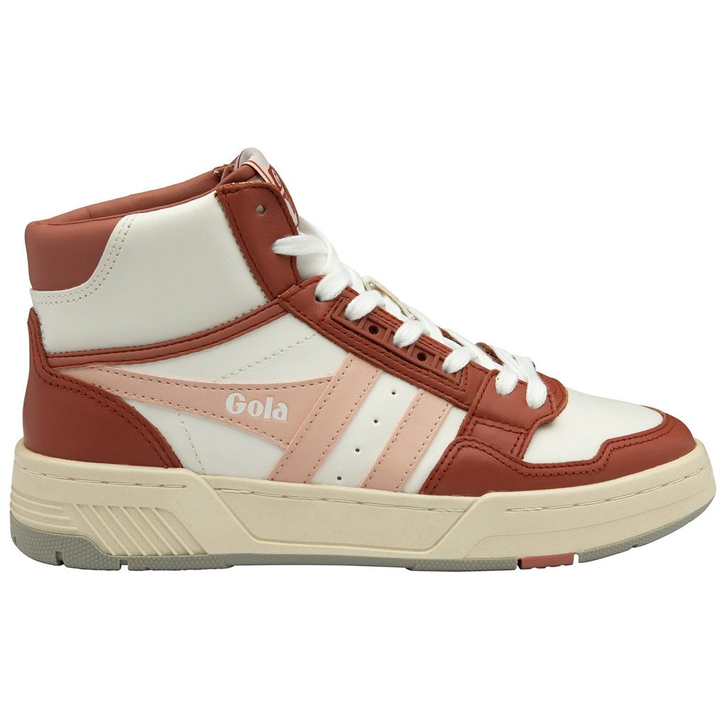 Gola Classics Challenge High Sneakers Branco Laranja Rosa Portugal | UWOM06725