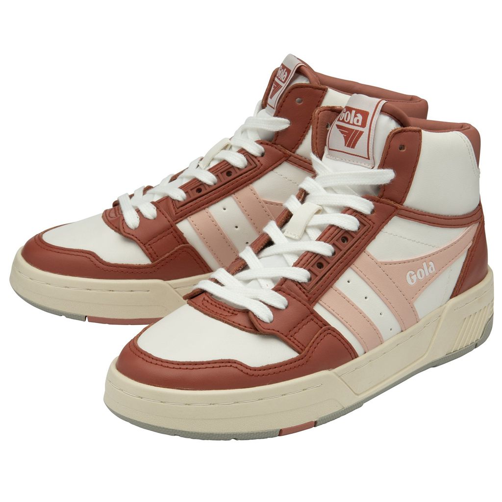 Gola Classics Challenge High Sneakers Branco Laranja Rosa Portugal | UWOM06725