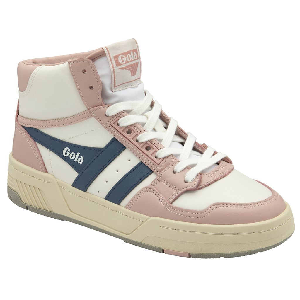 Gola Classics Challenge High Sneakers Branco Rosa Portugal | IQPJ90258
