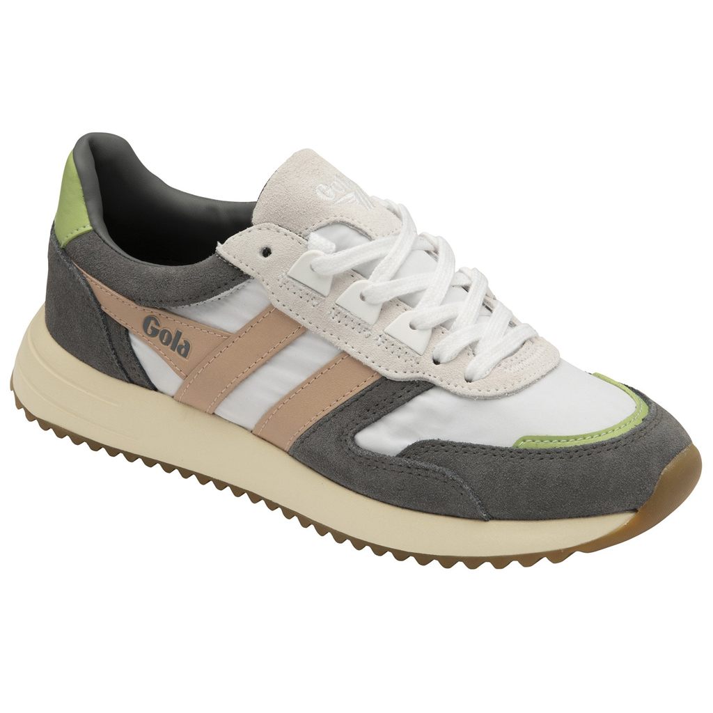 Gola Classics Chicago Sneakers Branco Rosa Verdes Portugal | JRQE16432