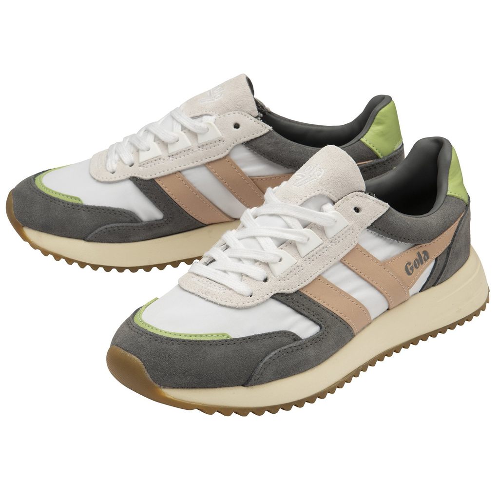 Gola Classics Chicago Sneakers Branco Rosa Verdes Portugal | JRQE16432