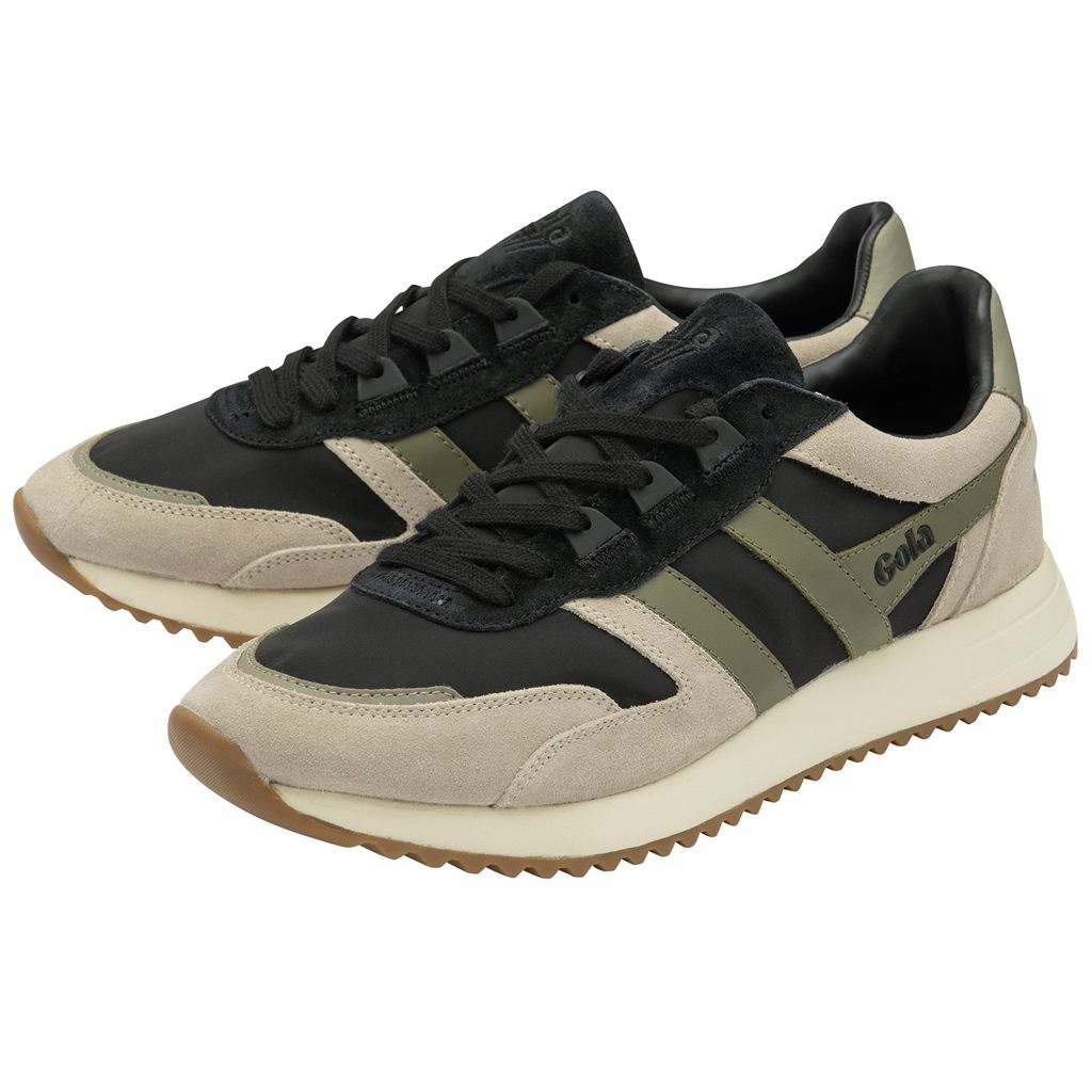 Gola Classics Chicago Sneakers Pretas Cinzentas Caqui Portugal | GDVY35672