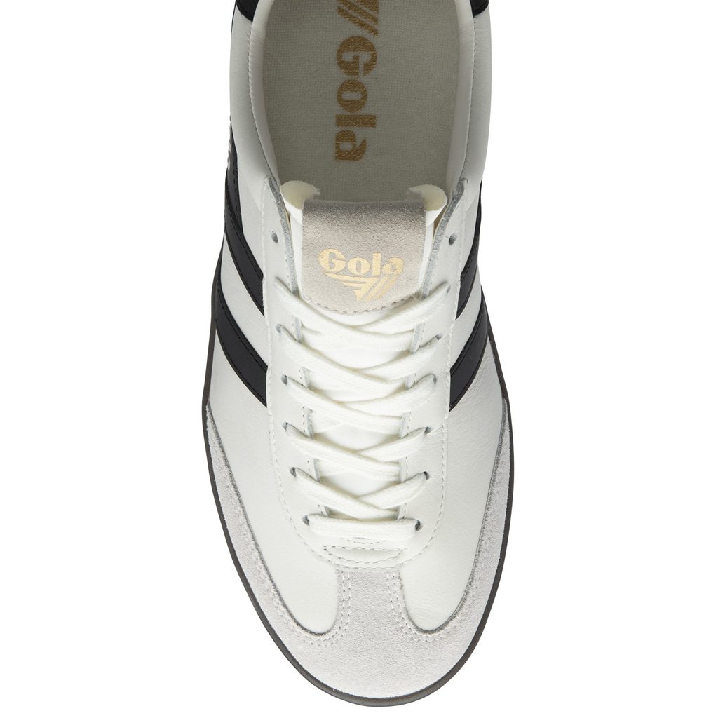 Gola Classics Cyclone Leather Sneakers Branco Pretas Azul Claro Portugal | ORVQ50126