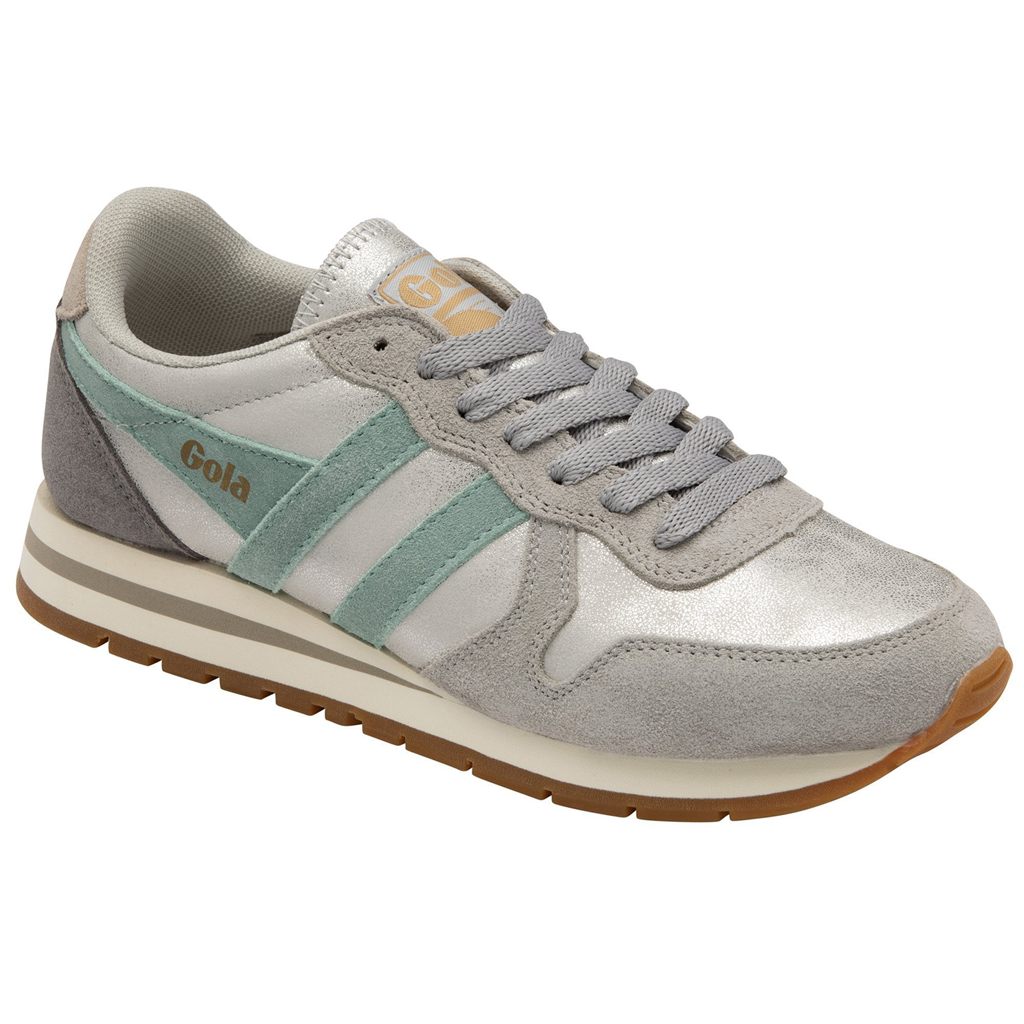 Gola Classics Daytona Blaze Sneakers Prateadas Verdes Cinzentas Portugal | TZXK21906