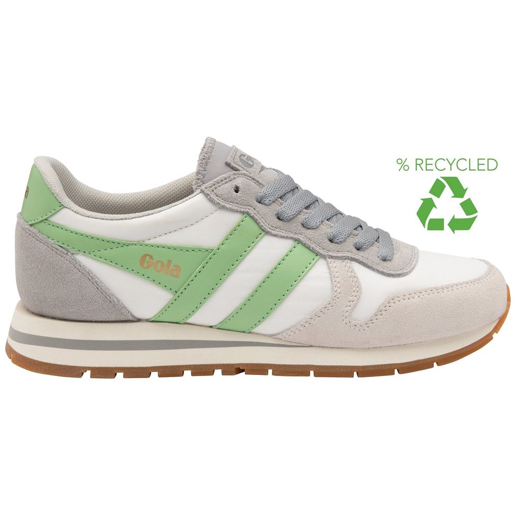 Gola Classics Daytona Chute Sneakers Branco Luz Cinzentas Verdes Portugal | VNOQ50273