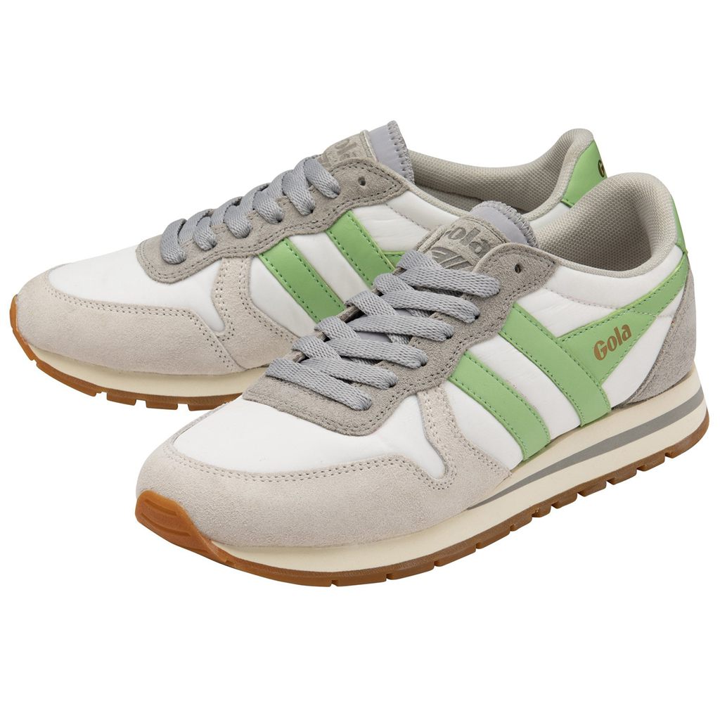 Gola Classics Daytona Chute Sneakers Branco Luz Cinzentas Verdes Portugal | VNOQ50273