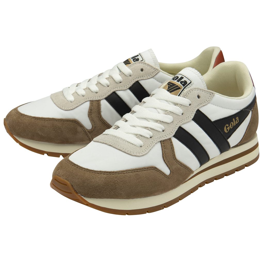Gola Classics Daytona Chute Sneakers Branco Pretas Portugal | JOIY87243