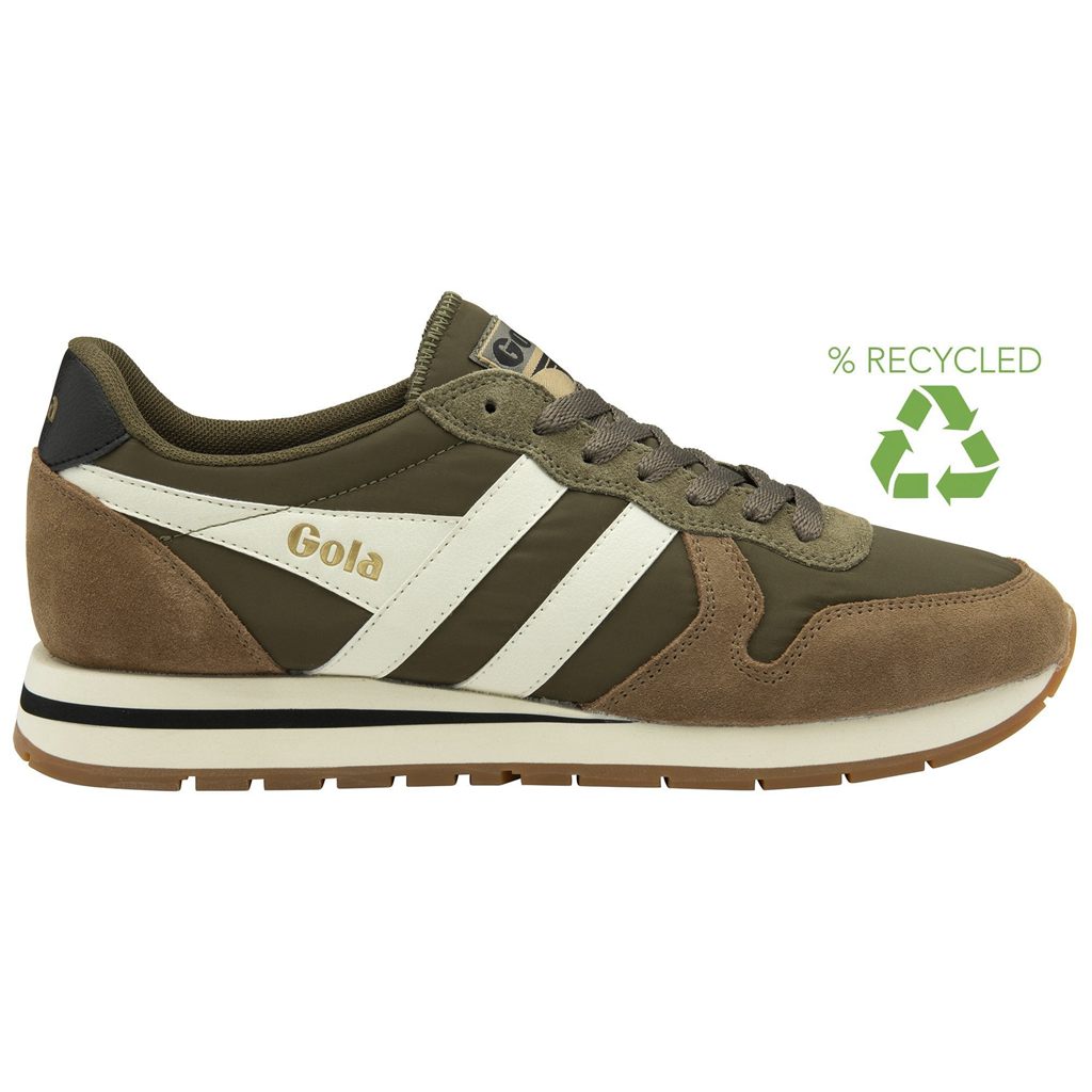 Gola Classics Daytona Chute Sneakers Caqui Branco Portugal | TSCR58246