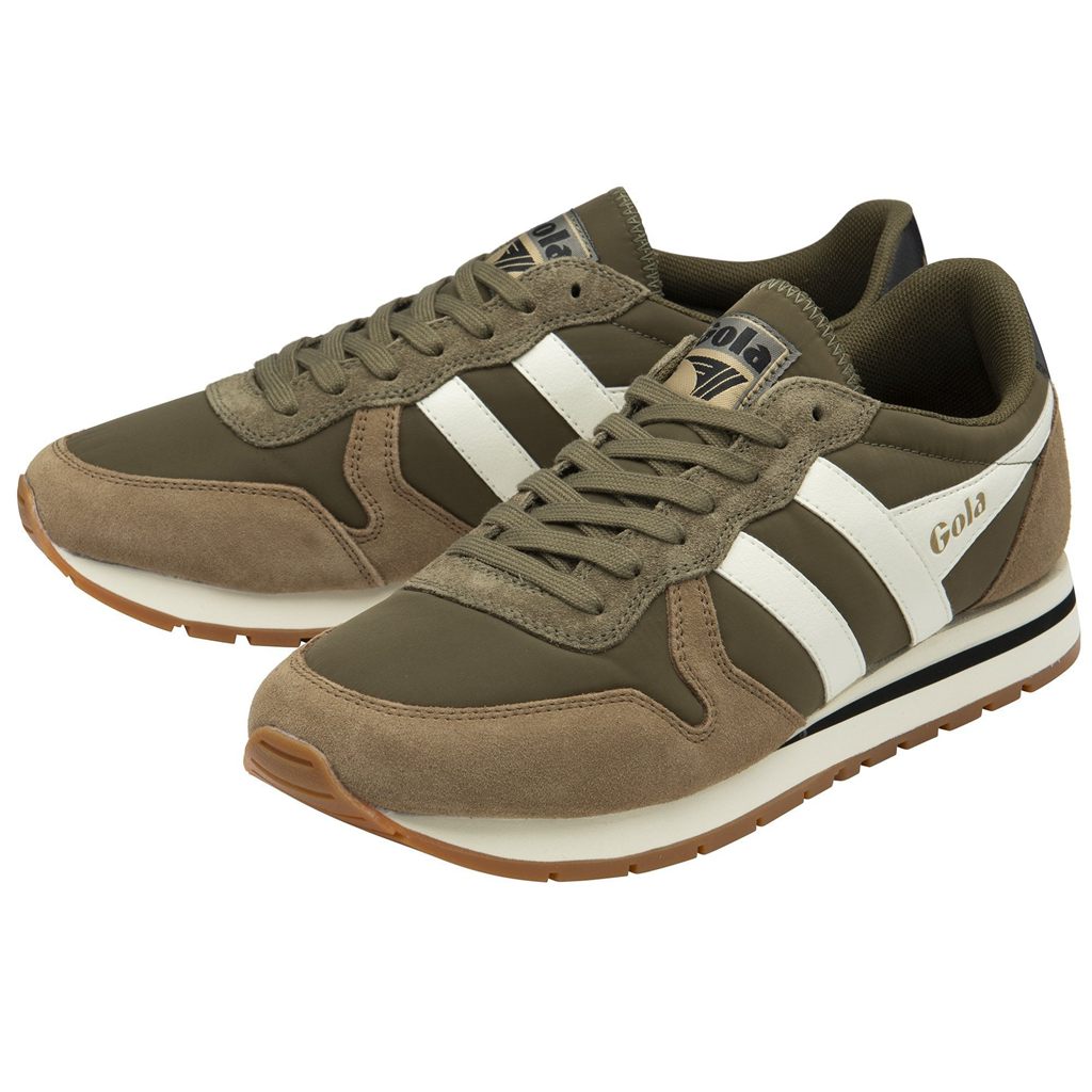 Gola Classics Daytona Chute Sneakers Caqui Branco Portugal | TSCR58246