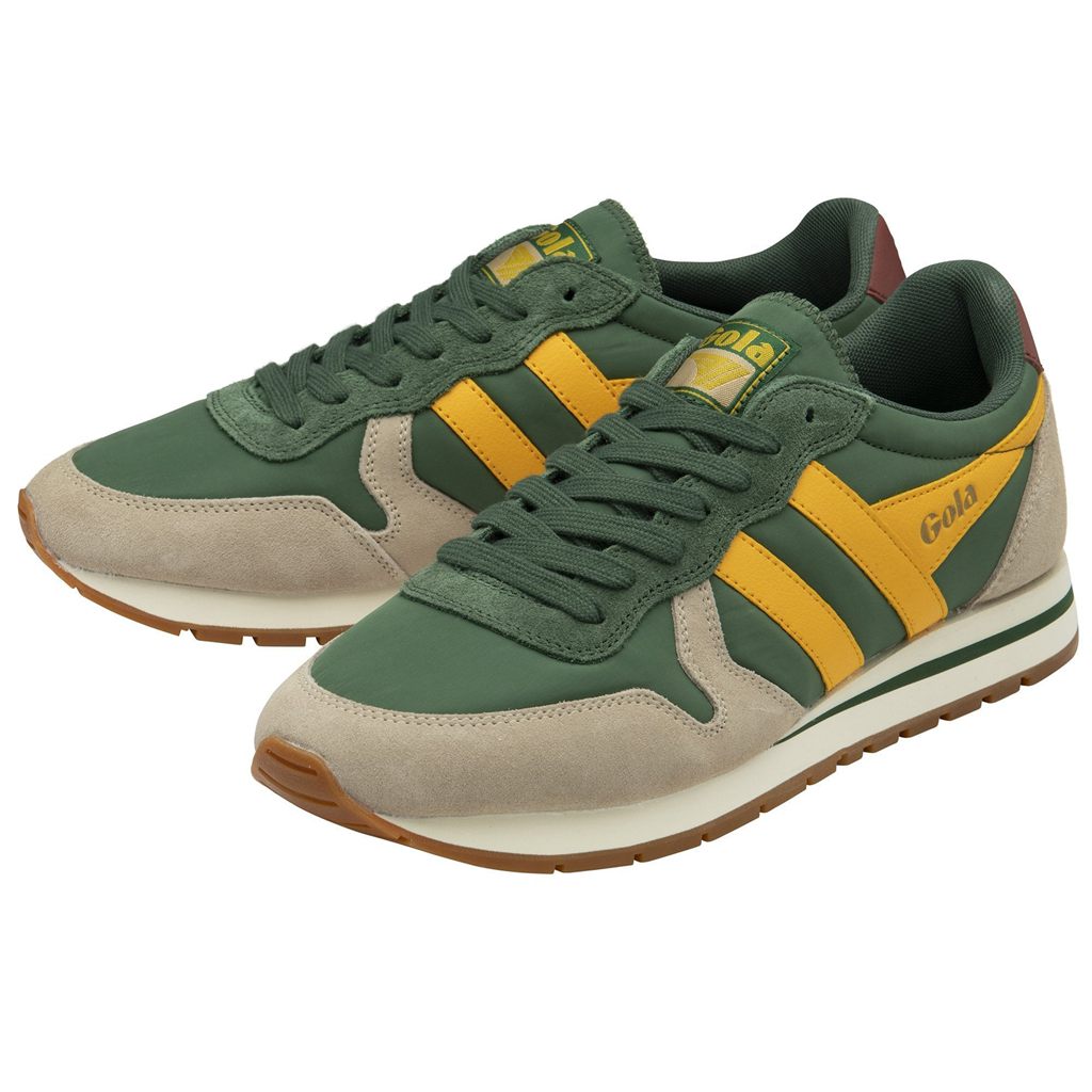 Gola Classics Daytona Chute Sneakers Evergreen Bone Sun Portugal | IWKO54391
