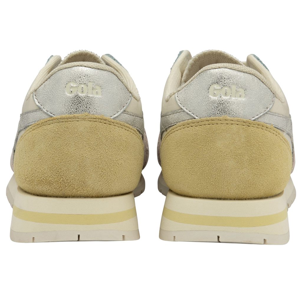Gola Classics Daytona Quadrant Sneakers Branco Prateadas Limão Portugal | KHSO45728