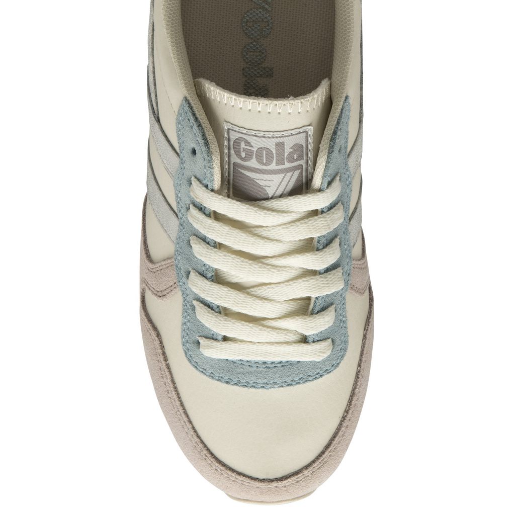 Gola Classics Daytona Quadrant Sneakers Branco Prateadas Limão Portugal | KHSO45728