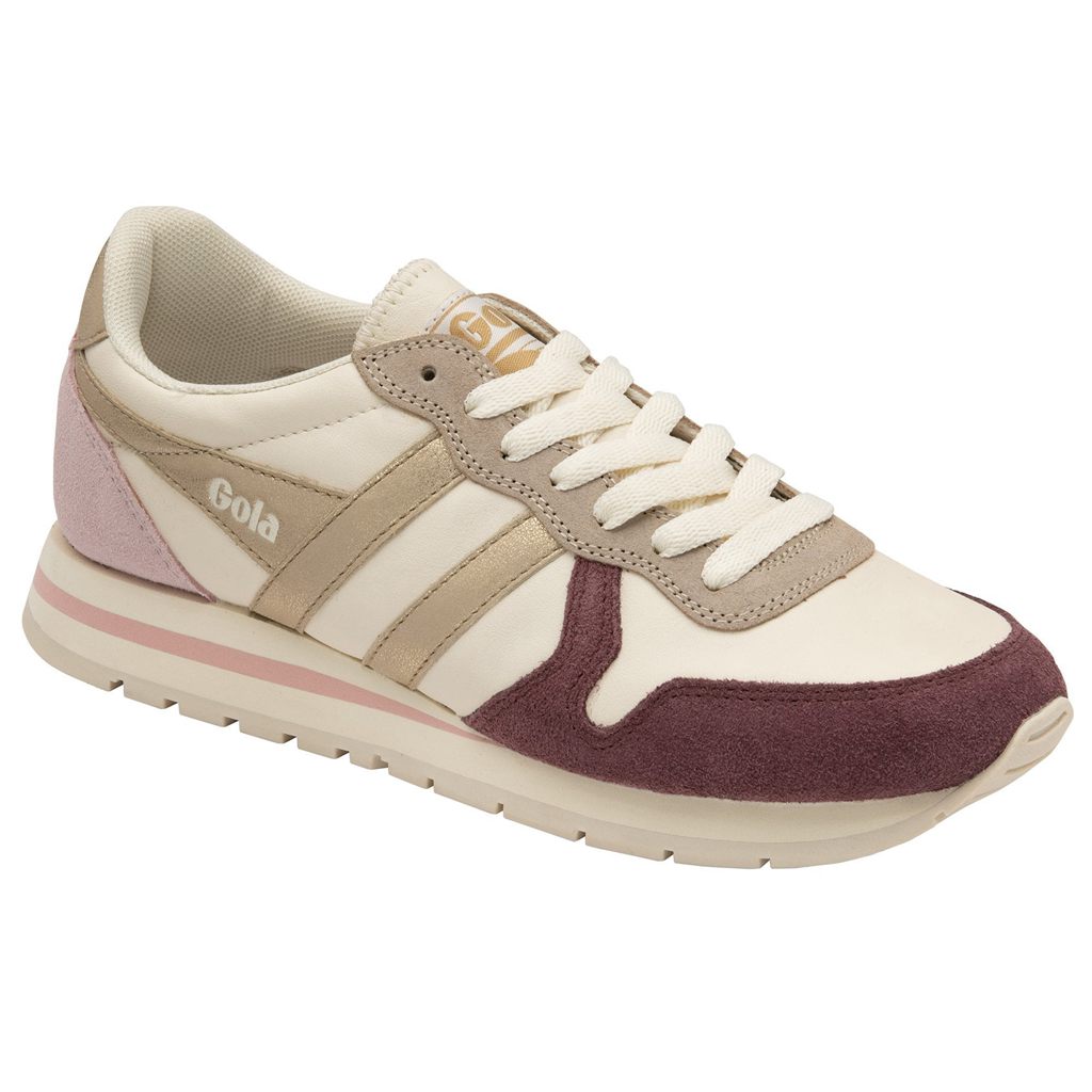 Gola Classics Daytona Quadrant Sneakers Branco Douradas Rosa Portugal | ZHMN06874
