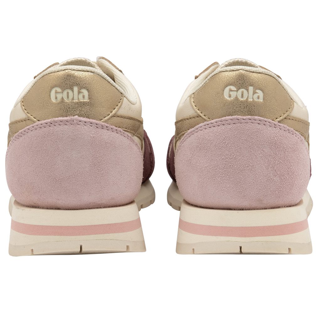 Gola Classics Daytona Quadrant Sneakers Branco Douradas Rosa Portugal | ZHMN06874