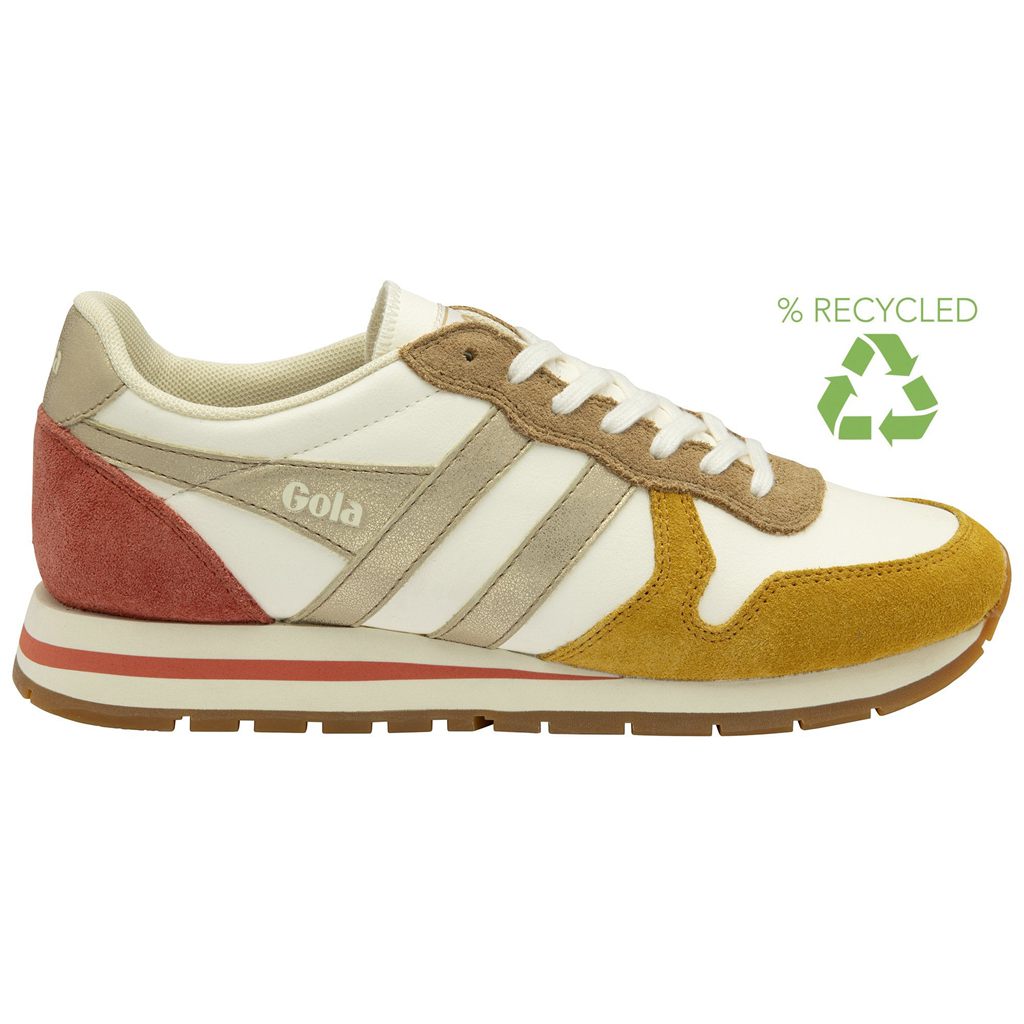 Gola Classics Daytona Quadrant Sneakers Branco Douradas Portugal | EMRU42179