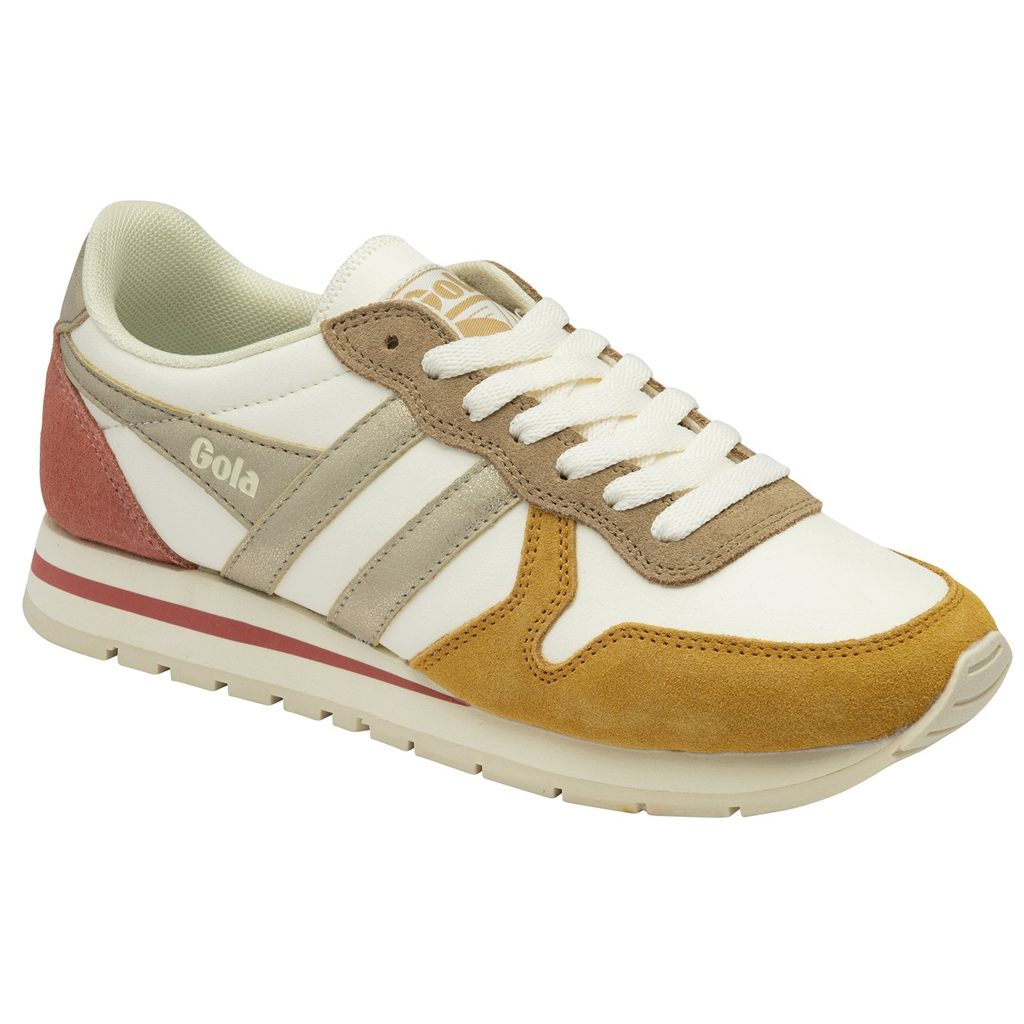 Gola Classics Daytona Quadrant Sneakers Branco Douradas Portugal | EMRU42179