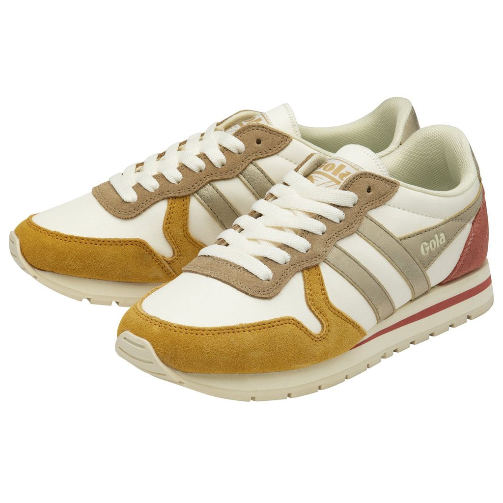 Gola Classics Daytona Quadrant Sneakers Branco Douradas Portugal | EMRU42179