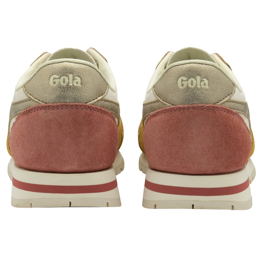 Gola Classics Daytona Quadrant Sneakers Branco Douradas Portugal | EMRU42179