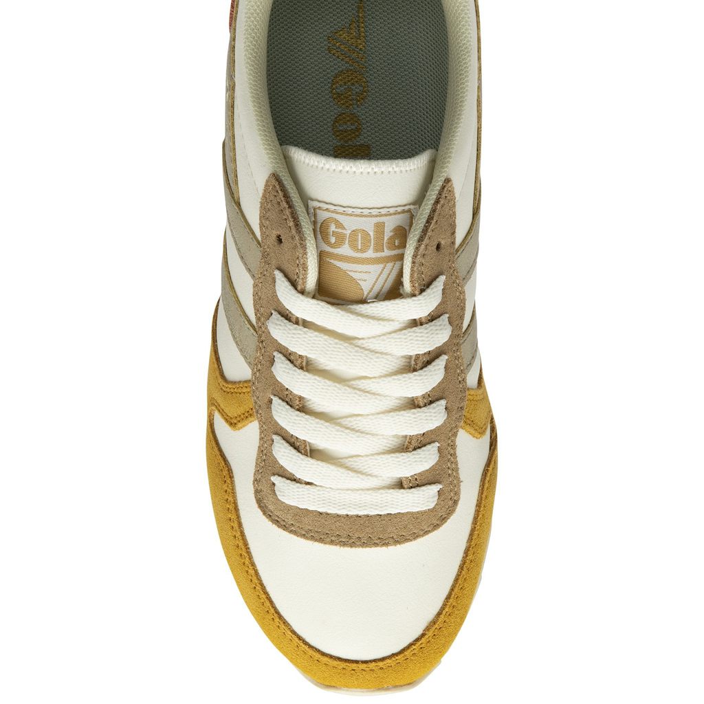 Gola Classics Daytona Quadrant Sneakers Branco Douradas Portugal | EMRU42179