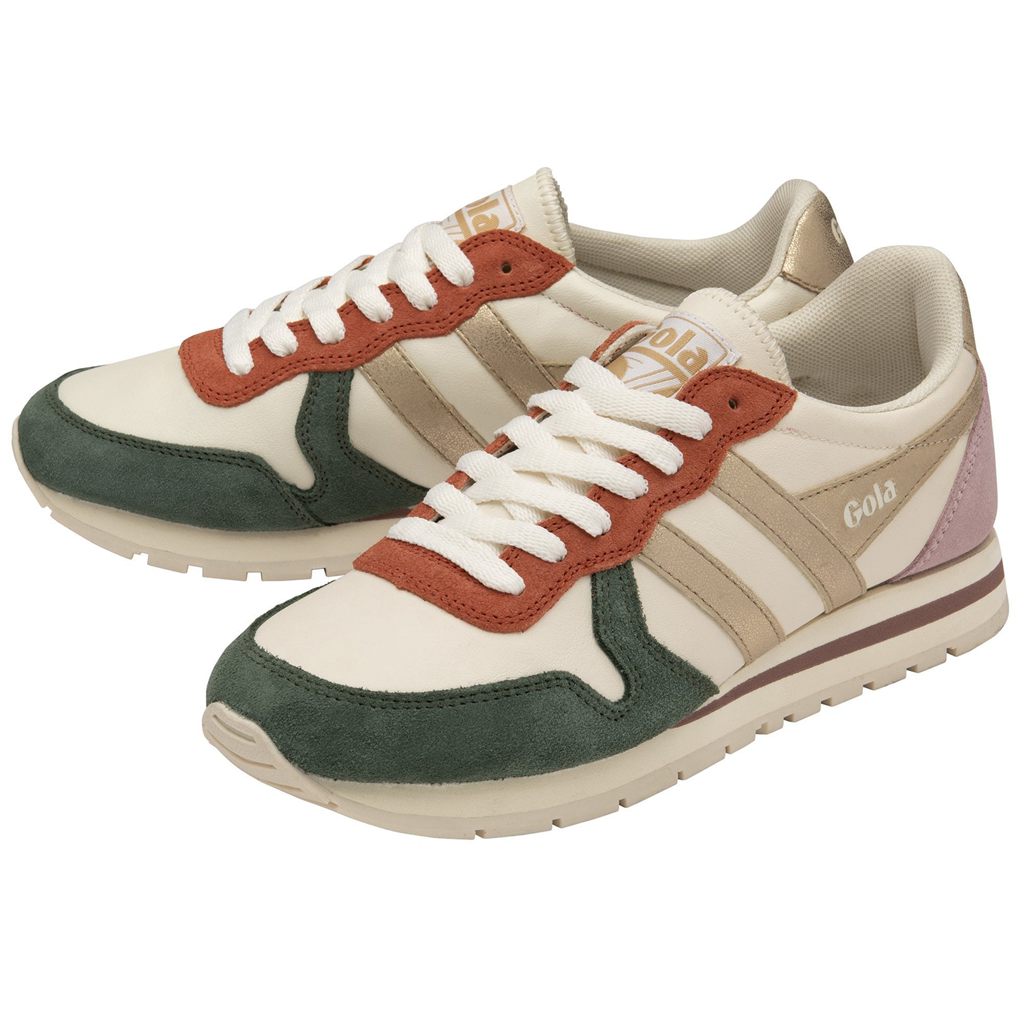 Gola Classics Daytona Quadrant Sneakers Branco Douradas Rosa Portugal | PLIF34561