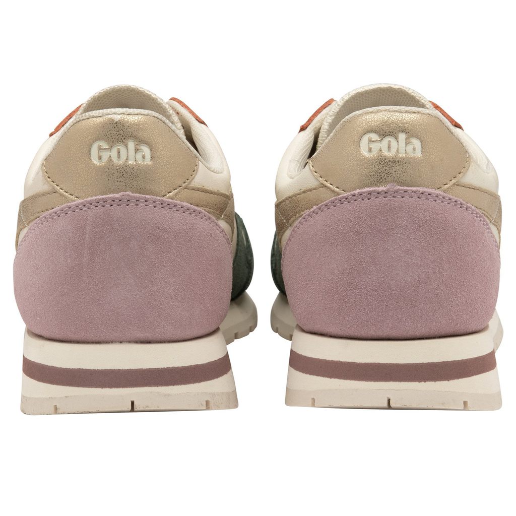 Gola Classics Daytona Quadrant Sneakers Branco Douradas Rosa Portugal | PLIF34561