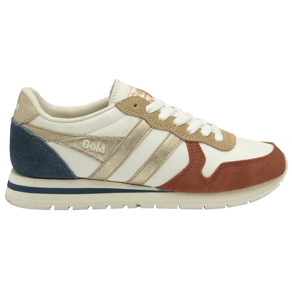 Gola Classics Daytona Quadrant Sneakers Branco Laranja Douradas Portugal | FXWK31658