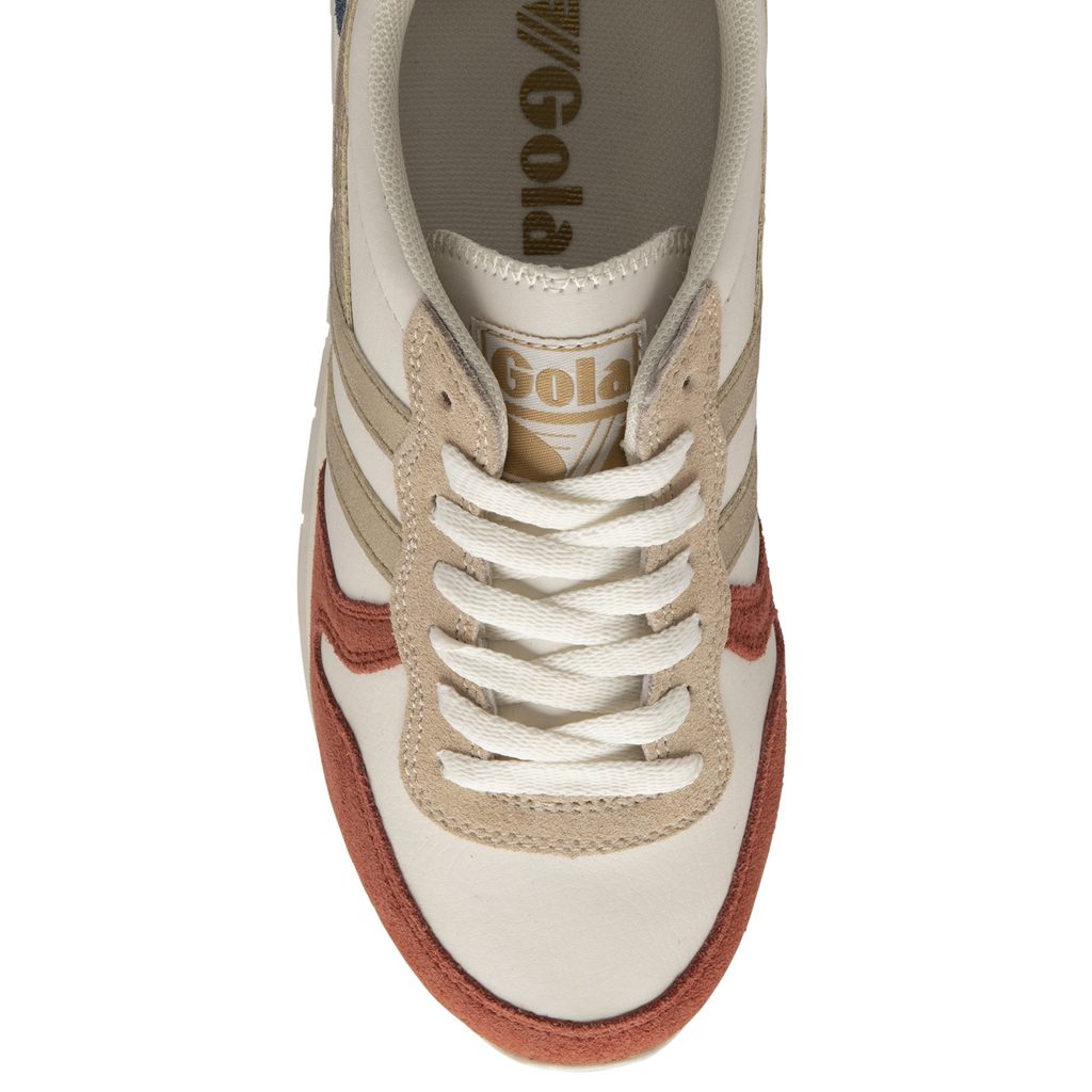 Gola Classics Daytona Quadrant Sneakers Branco Laranja Douradas Portugal | FXWK31658