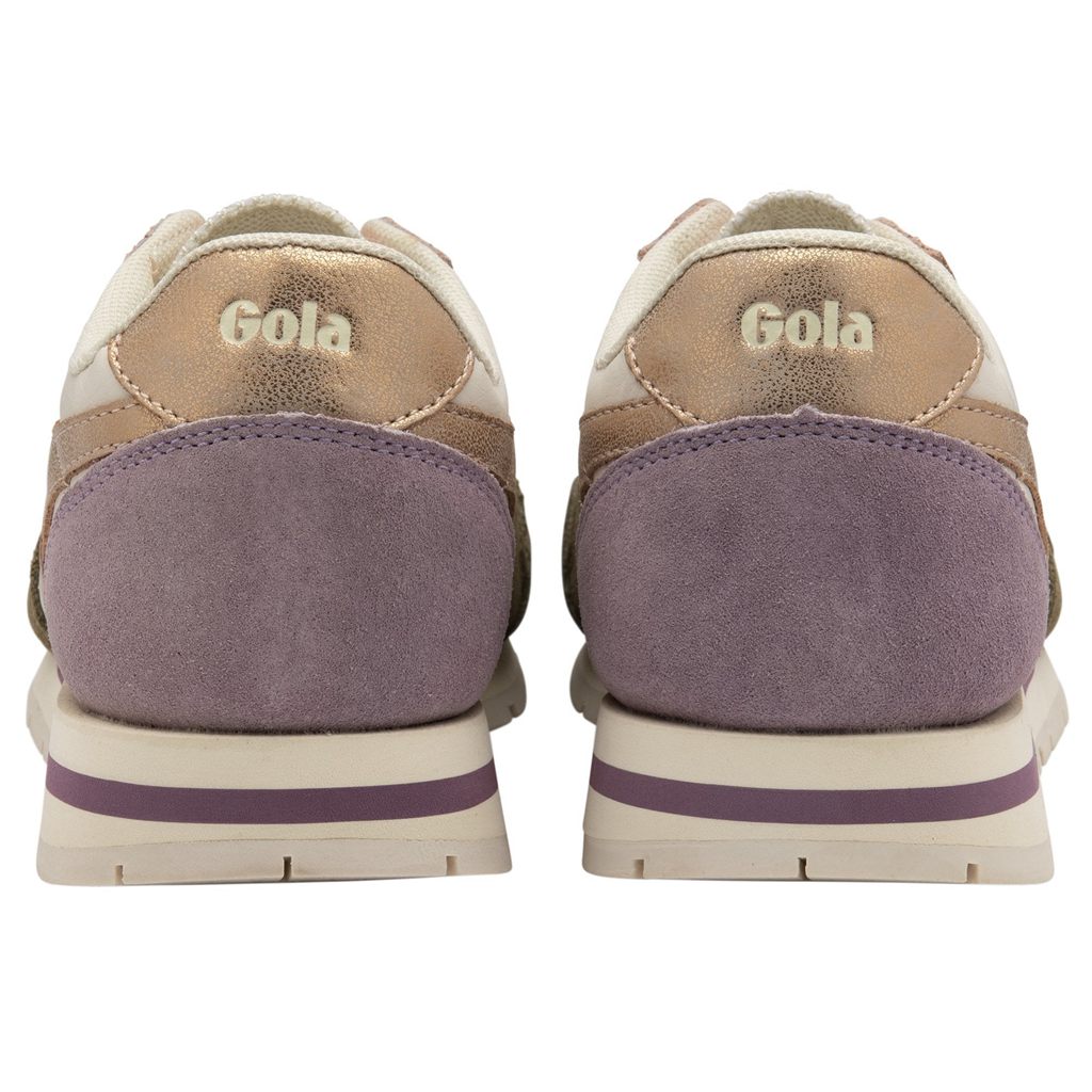 Gola Classics Daytona Quadrant Sneakers Branco Caqui Rosa Douradas Portugal | RDQE57283