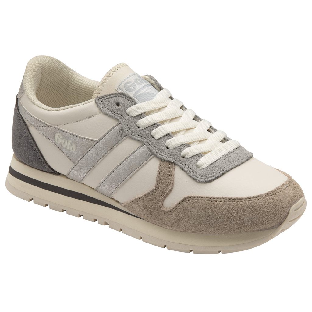 Gola Classics Daytona Quadrant Sneakers Branco Cinzentas Prateadas Portugal | PSTL30784