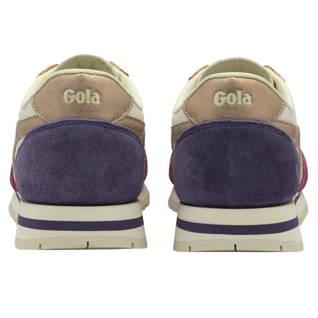 Gola Classics Daytona Quadrant Sneakers Branco Rosa Douradas Portugal | CWJO60758