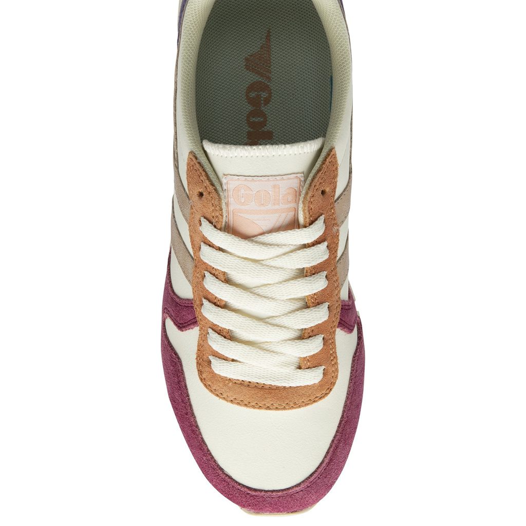 Gola Classics Daytona Quadrant Sneakers Branco Rosa Douradas Portugal | CWJO60758