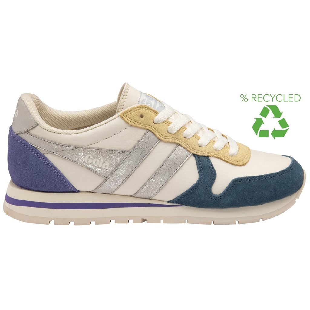 Gola Classics Daytona Quadrant Sneakers Branco Prateadas Lavanda Portugal | NEOX62587